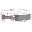 Afuera Living Contemporary 11 Piece Poly Rattan Sofa Set in Black