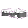 Afuera Living Contemporary 11 Piece Poly Rattan Sofa Set in Gray