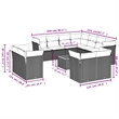 Afuera Living Contemporary 12 Piece Poly Rattan Small Sofa Set in Black