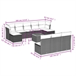 Afuera Living Contemporary Synthetic Poly Rattan Large Sofa Set in Black/Brown