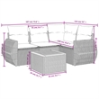 Afuera Living Contemporary Poly Rattan Sofa Set in Black/Cream