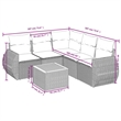 Afuera Living Contemporary 6 Piece Poly Rattan Small Sofa Set in Beige