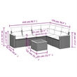 Afuera Living Contemporary 7 Piece Poly Rattan Sofa Set in Gray