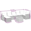 Afuera Living Contemporary Synthetic Poly Rattan Garden Sofa Set in Black
