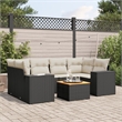 Afuera Living Contemporary Synthetic Poly Rattan Sofa Set in Black
