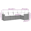 Afuera Living Contemporary Synthetic Poly Rattan  Sofa Set in Cream/Beige