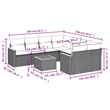 Afuera Living Contemporary 9 Piece Poly Rattan Sofa Set in Gray/Beige