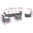 Afuera Living Contemporary 7 Piece Poly Rattan Sofa Set in Black/Cream