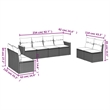 Afuera Living Contemporary Synthetic Poly Rattan  Sofa Set in Beige