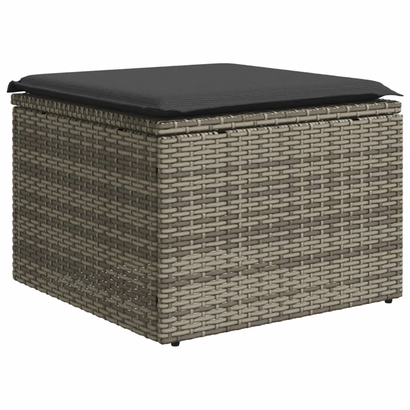 Afuera Living Contemporary Synthetic Poly Rattan  Sofa Set in Gray