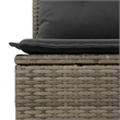 Afuera Living Contemporary Synthetic Poly Rattan  Sofa Set in Gray