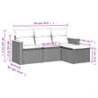 Afuera Living Contemporary Synthetic Poly Rattan  Sofa Set in Gray