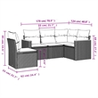 Afuera Living Contemporary Poly Rattan Medium Sofa Set in Beige