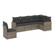 Afuera Living Contemporary Synthetic Poly Rattan Sofa Set in Gray