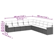 Afuera Living Contemporary 9 Piece Poly Rattan Sofa Set in Beige