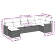 Afuera Living Contemporary 7 Piece Poly Rattan Sofa Set in Gray