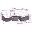 Afuera Living Contemporary 10 Piece Poly Rattan Sofa Set in Beige