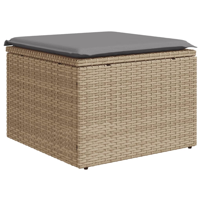 Afuera Living Contemporary Synthetic Poly Rattan  Sofa Set in Beige