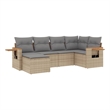 Afuera Living Contemporary Synthetic Poly Rattan  Sofa Set in Beige