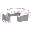 Afuera Living Contemporary 11 Piece Poly Rattan Sofa Set in Gray/Beige