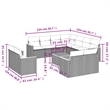 Afuera Living Contemporary 12 Piece Poly Rattan Sofa Set in Gray/Beige