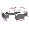 Afuera Living 12 Piece Poly Rattan Small Sofa Set in Cream/Beige