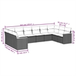Afuera Living Contemporary Synthetic Poly Rattan 10 Piece  Sofa Set in Gray