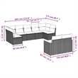 Afuera Living 9 Piece Poly Rattan Small Sofa Set in Cream/Beige