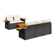 Afuera Living Contemporary Synthetic Poly Rattan Sofa Set in Black