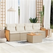 Afuera Living Contemporary 5 Piece Poly Rattan Sofa Set in Beige