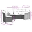 Afuera Living Contemporary Synthetic Poly Rattan Garden Sofa Set in Beige