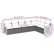 Afuera Living Contemporary 7 Piece Poly Rattan Sofa Set in Gray