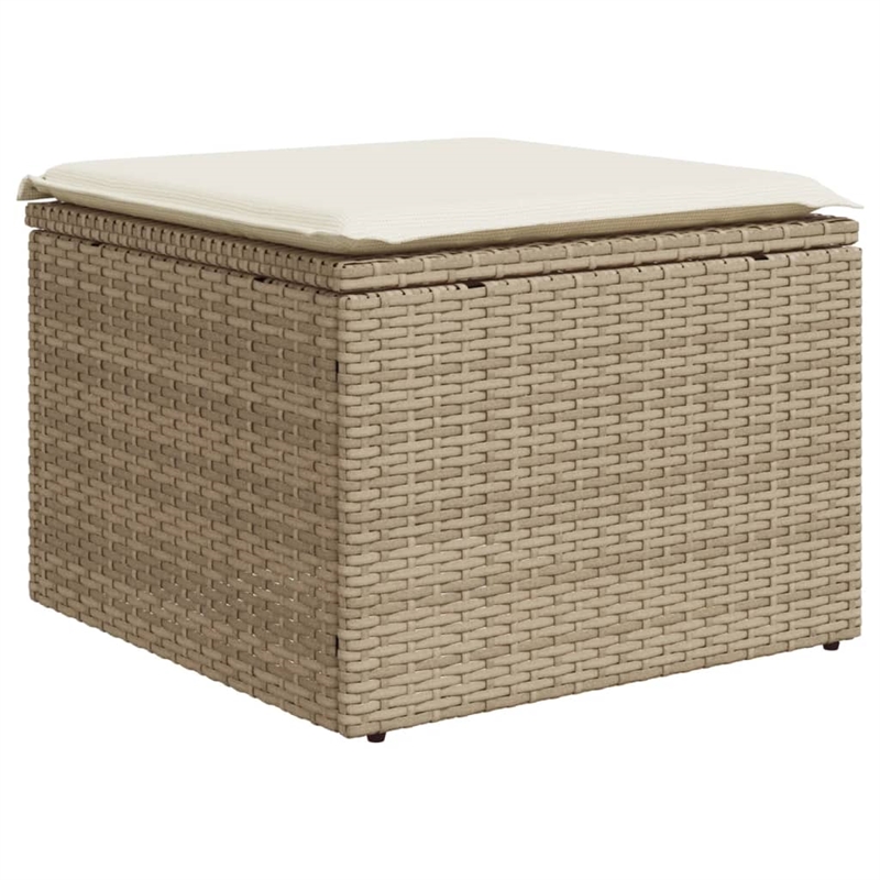 Afuera Living Contemporary 4 Piece Poly Rattan Small Sofa Set in Beige