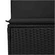 Afuera Living Contemporary Synthetic Poly Rattan  Large Sofa Set in Black