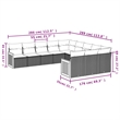 Afuera Living Contemporary 11 Piece Poly Rattan Sofa Set in Beige