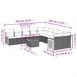 Afuera Living Synthetic Poly Rattan 11 Piece Small Sofa Set in Beige