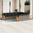 Afuera Living Contemporary Synthetic Poly Rattan 10 Piece Sofa Set in Gray