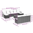 Afuera Living Contemporary Synthetic Poly Rattan Garden Sofa Set in Gray