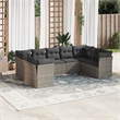 Afuera Living Contemporary Synthetic Poly Rattan  Sofa Set in Gray