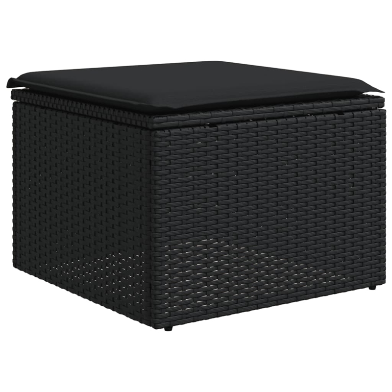 Afuera Living Contemporary 5 Piece Poly Rattan Sofa Set in Black