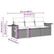 Afuera Living Contemporary 3 Piece Poly Rattan Medium Sofa Set in Gray