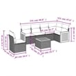 Afuera Living Contemporary Synthetic Poly Rattan 7 Piece Large Sofa Set in Beige