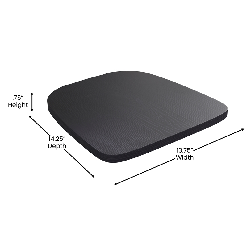 Afuera Living Counter Height Stool with Poly Resin Seat in Black/Black