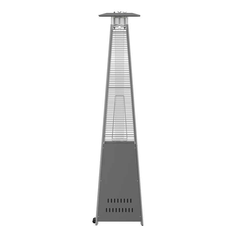 Afuera Living Outdoor Slate Gray 7.5 Feet Round Steel 42 000 BTU Patio Heater