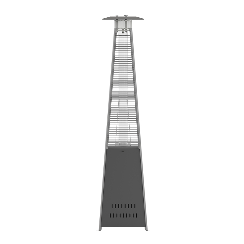 Afuera Living Outdoor Slate Gray 7.5 Feet Round Steel 42 000 BTU Patio Heater