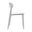 Afuera Living All-Weather White Resin Patio Stack Chair with Contoured Backrest