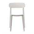 Afuera Living All-Weather White Resin Patio Stack Chair with Contoured Backrest
