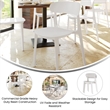 Afuera Living All-Weather White Resin Patio Stack Chair with Contoured Backrest