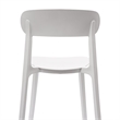 Afuera Living All-Weather White Resin Patio Stack Chair with Contoured Backrest