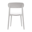 Afuera Living All-Weather White Resin Patio Stack Chair with Contoured Backrest